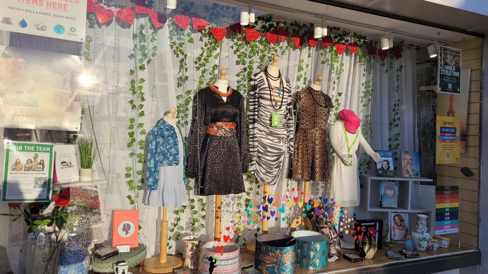 An Oxfam shop window