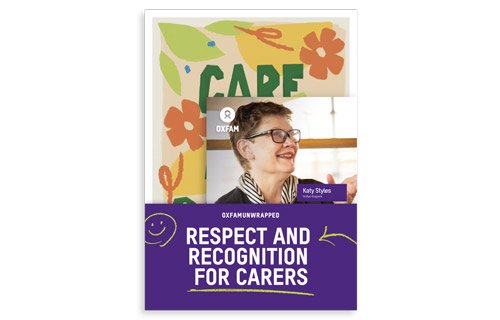 Oxfam Unwrapped gift supporting respect and recognition for carers/