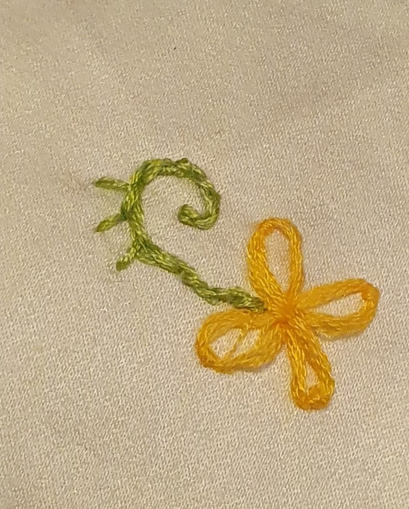 How to embroider woven flowers - flower embroidery day 1