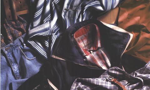 Oxfam encourages men to get behind second hand clothing poster