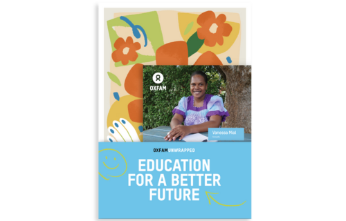 Oxfam's 'Education for a better future' Unwrapped gift