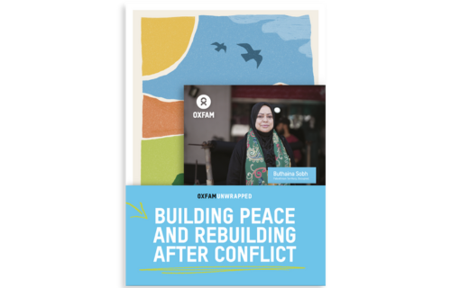 Oxfam's 'Building peace and rebuilding after conflict' Unwrapped gift