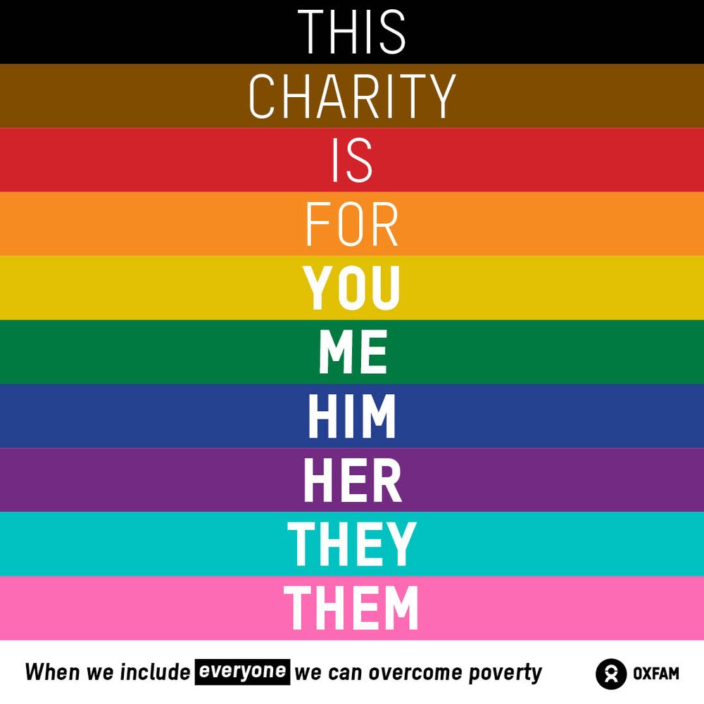 An Oxfam Pride poster