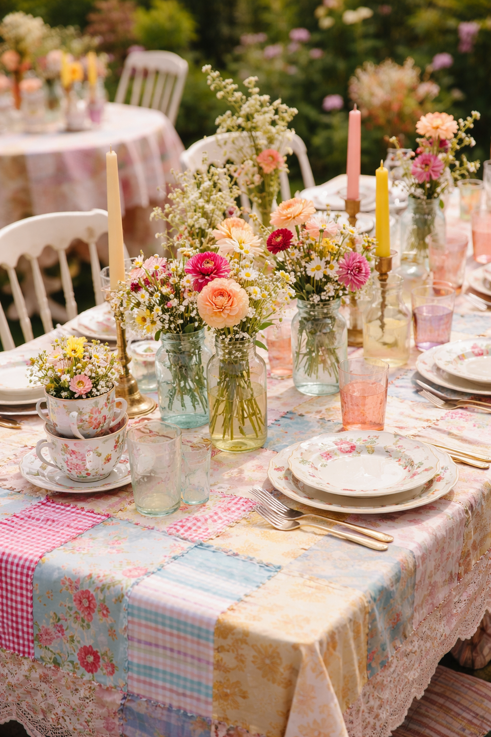 Thrifted quirky and vintage wedding decor