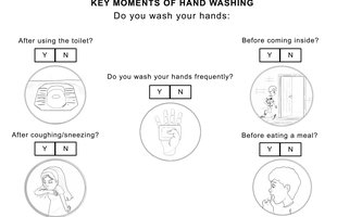 Child's Magic Hands question sheet