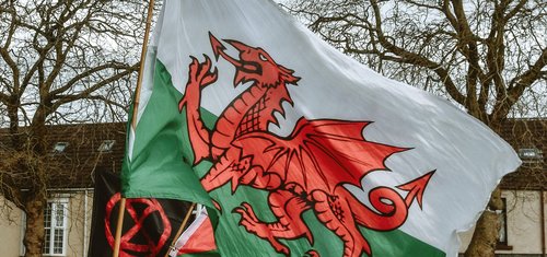 A Welsh flag
