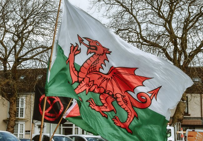 A Welsh flag