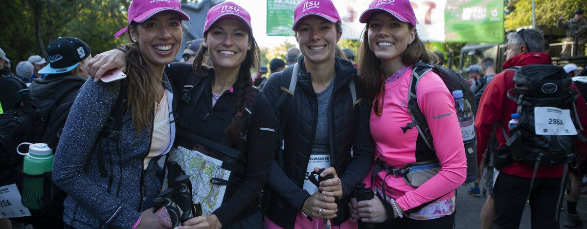 Participants in Trailwalker, an endurance event. The challenge is to walk, jog or run 100km non-stop across the South Downs Way in under 30 hours in a team of four. Credit: Simon Rawles / Oxfam