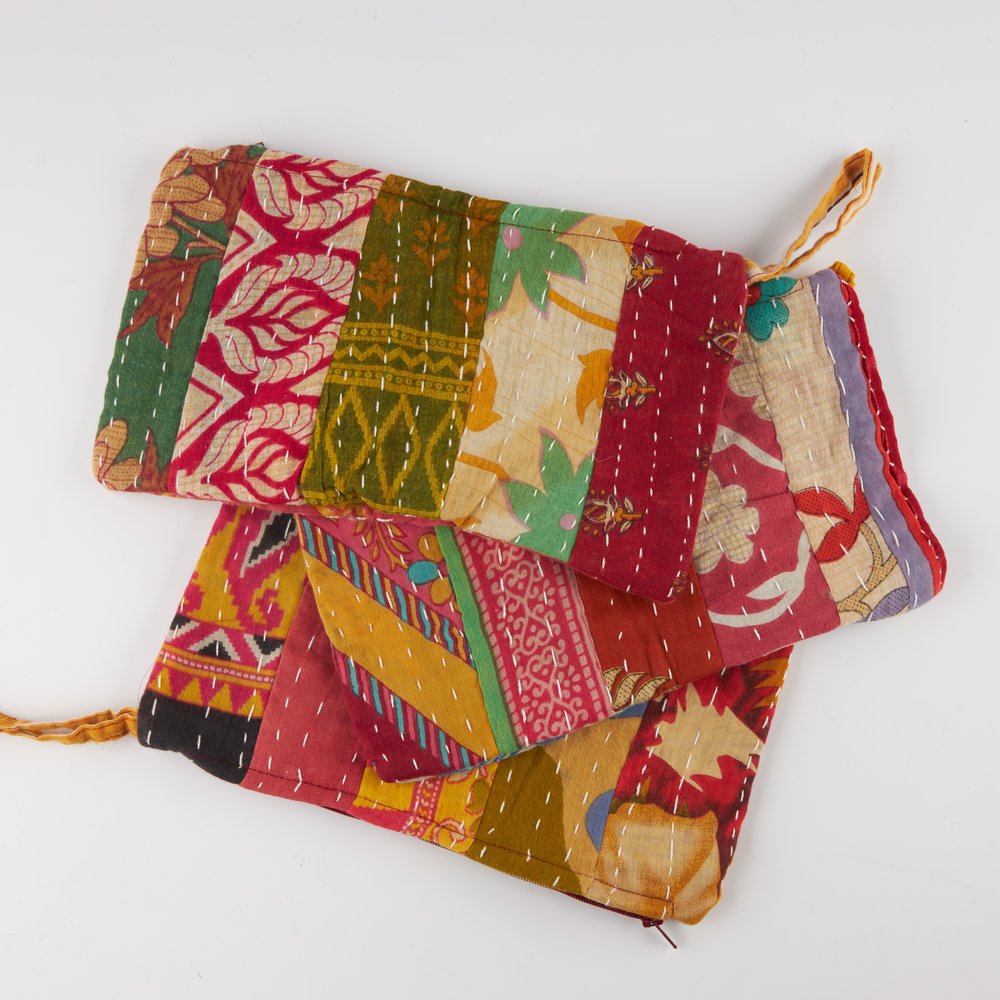 Recycled sari purse