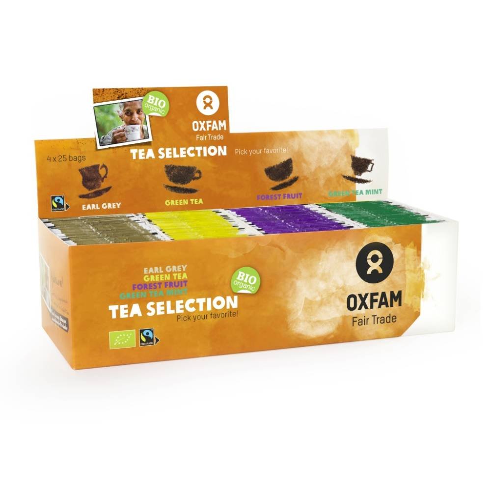 box off selection of fairtrade tea bags