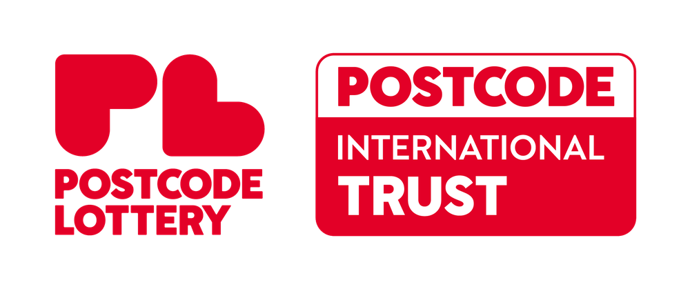 Logos of the People's Postcode Lottery and Postcode International Trust