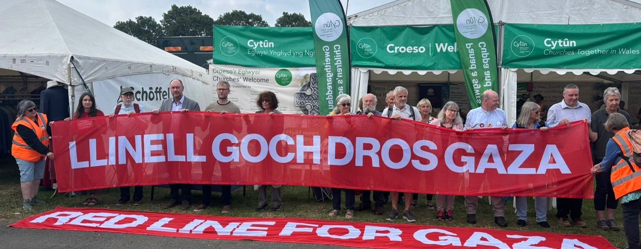 Image of Red Line banners from Royal Welsh 2025