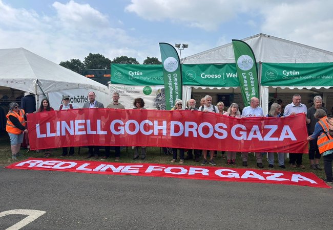 Image of Red Line banners from Royal Welsh 2025