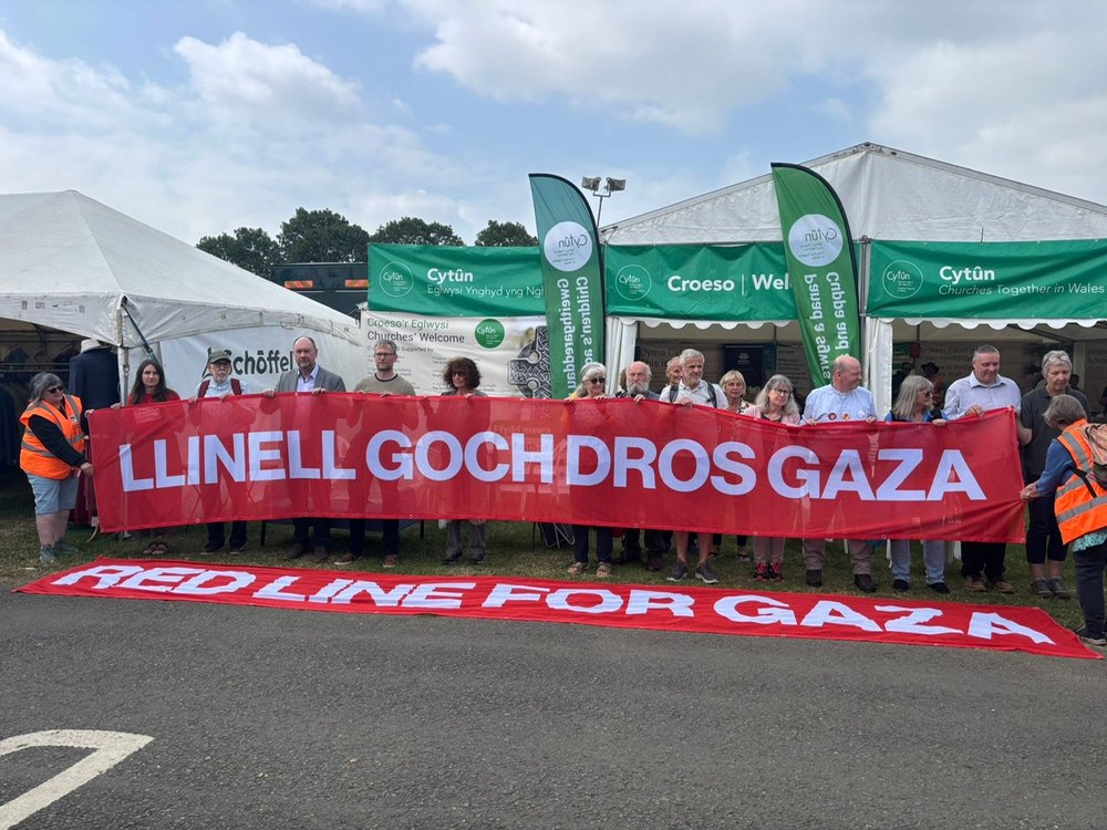 Image of Red Line banners from Royal Welsh 2025