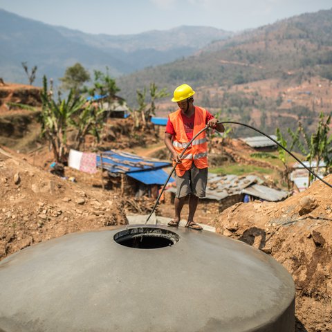 Construction of water point - Nepal