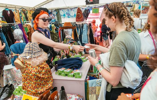 Oxfam shop at Glastonbury