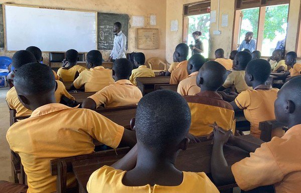 Pupils in a rural classroom in Ghana.