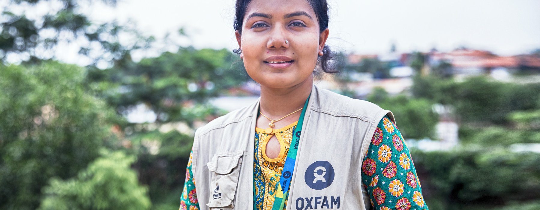 Moury is an Oxfam Public Health Promotion Officer in the Rohingya refugee camp in Cox's Bazar, Bangladesh. Credit: Fabeha Monir/Oxfam