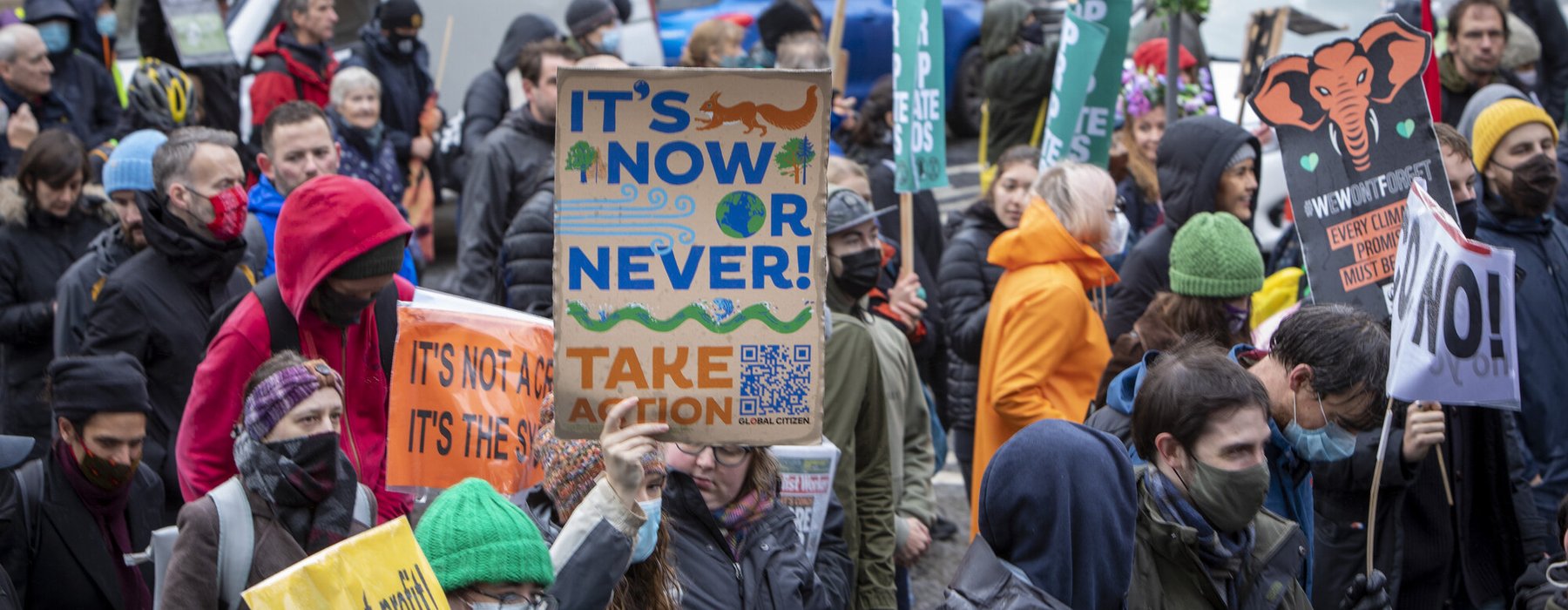 Marchers at the Global Day Of Action in London