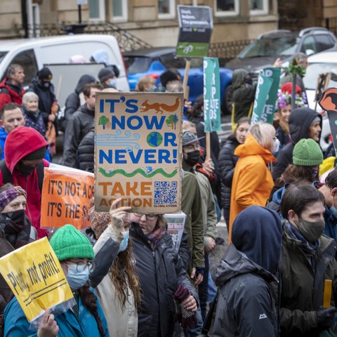 Marchers at the Global Day Of Action in London