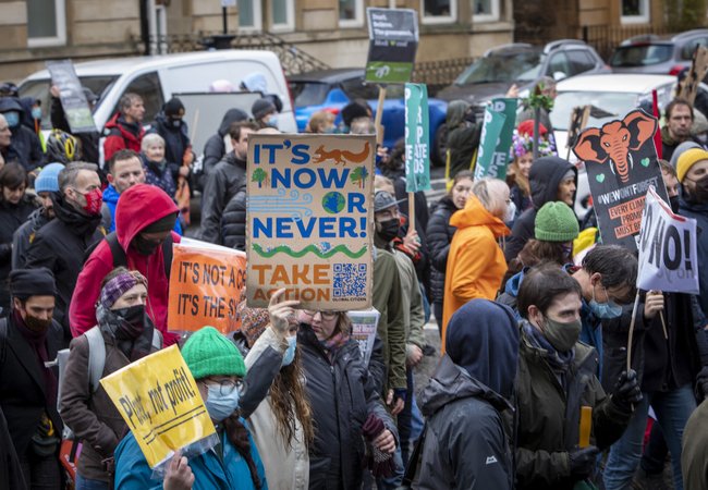 Marchers at the Global Day Of Action in London