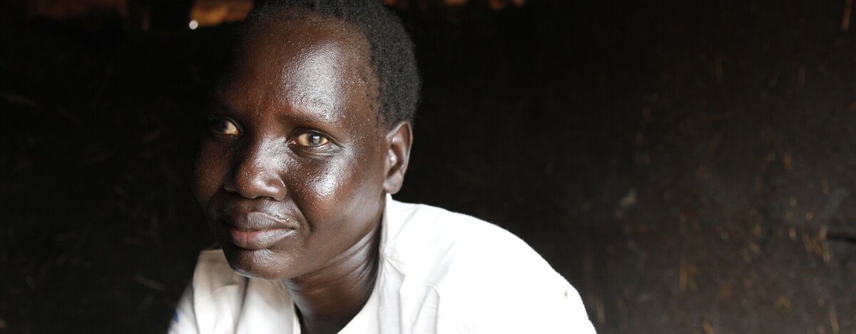 Nyatoni Row is a 35 years old mother of four who fled South Sudan due to conflicts and is now a refugee in the Gambella Region in western Ethiopia.