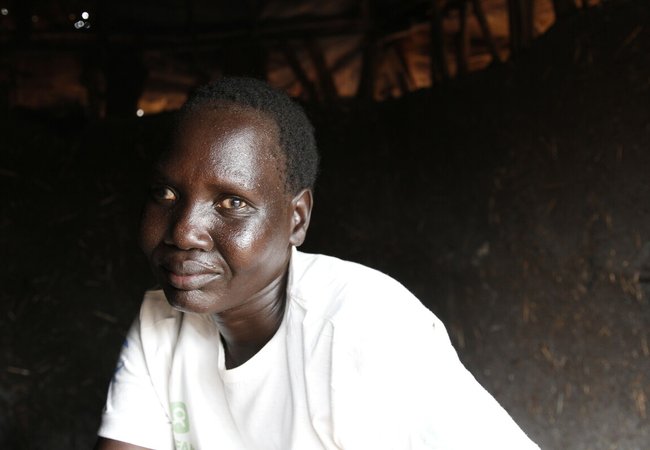 Nyatoni Row is a 35 years old mother of four who fled South Sudan due to conflicts and is now a refugee in the Gambella Region in western Ethiopia.