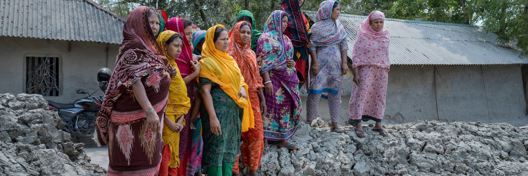 Mst Doulotunnesa and other women from her community in Satkhira, Bangladesh.