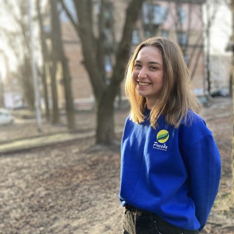 Alisa Lakmahnova, a social worker with ‘Rokada’, who partner with Oxfam, in Ukraine.