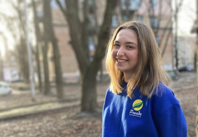 Alisa Lakmahnova, a social worker with ‘Rokada’, who partner with Oxfam, in Ukraine.