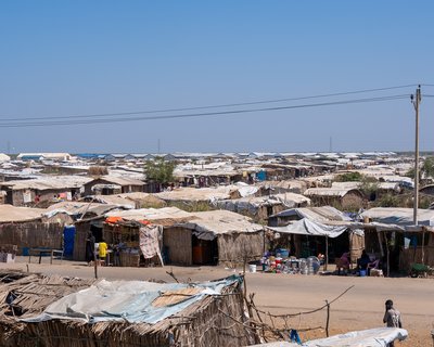 Overview of the Renk transit centre that is hosting hundreds of thousand of people fleeing the conflict in Sudan.
