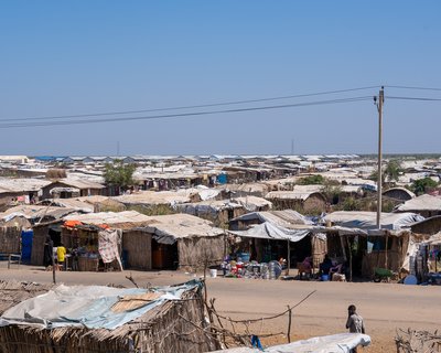 Overview of the Renk transit centre that is hosting hundreds of thousand of people fleeing the conflict in Sudan.