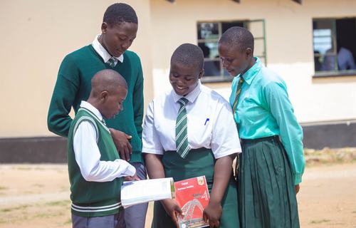 Students from Ingome school in Zvishavane District, Zimbabwe.