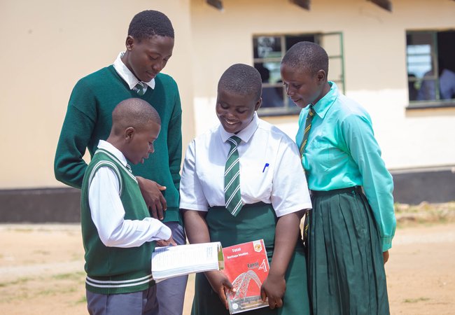 Students from Ingome school in Zvishavane District, Zimbabwe.