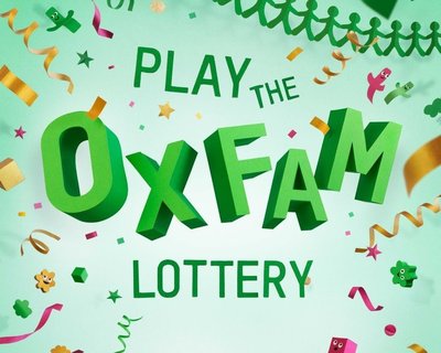 Text reads: Play the Oxfam Lottery