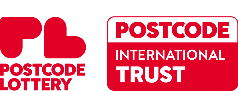 Logos of the Postcode Lottery and Postcode International Trust
