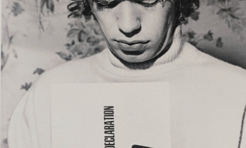 Mick Jagger signing Oxfam's Youth Against Hunger declaration.