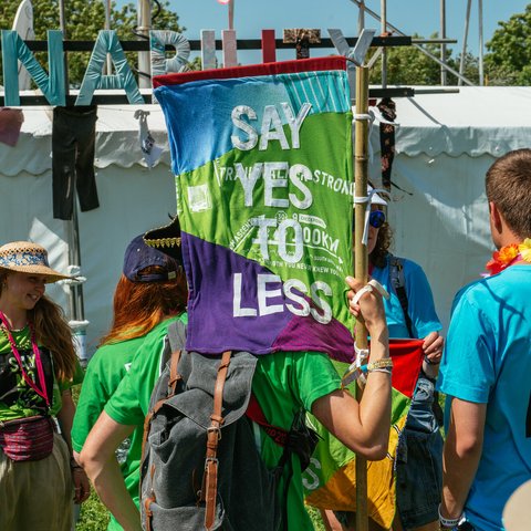 Campaigners at Glastonbury