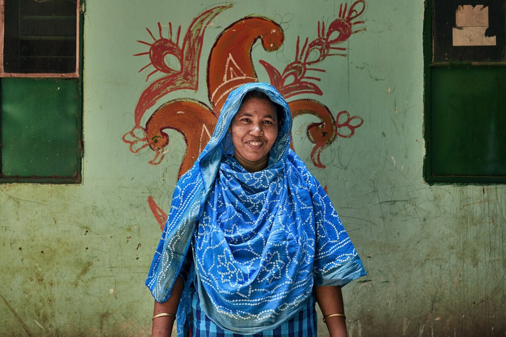 Dhaka, Bangladesh: Portrait of *Parvin who is working is working in textile industry for eighteen years. Credit: Mohammad Rakibul Hasan/OxfamAUS