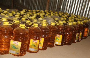 Bottles of cooking oil