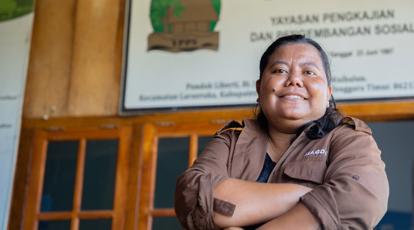 Magda, Oxfam's ICDRC Project Manager in Larantuka, Indonesia