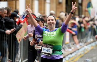 Paige Moeller running for Oxfam at London Marathon 2023.