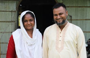 Nujhat and Zakir, Co-Founders of the Talha rug company, BeshiDeshi, in Bangladesh.