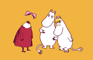 Moomins. A sketch from The Invisible Child by Tove Jansson