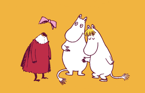 Moomins. A sketch from The Invisible Child by Tove Jansson