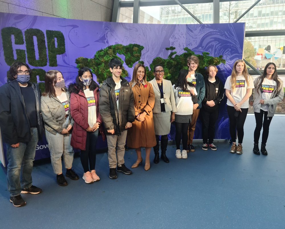 Send My Friend to School Campaign Champions with Helen Grant MP & Alicia Herbert at COP26
