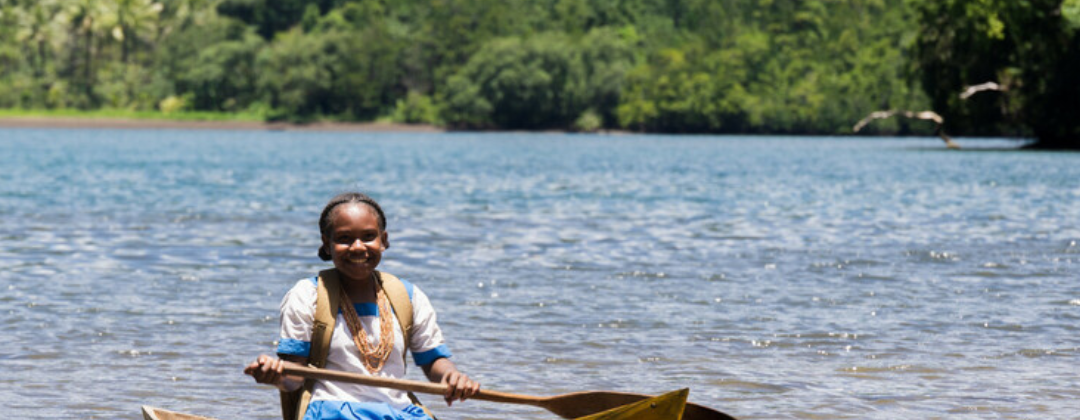 Child in canoe