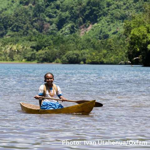 Child in canoe