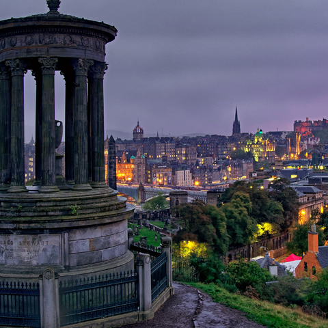 Edinburgh skyline at dusk