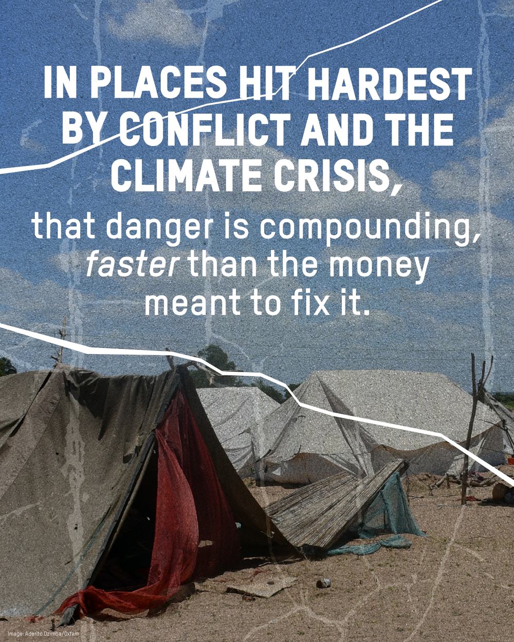 In places hardest hit by conflict and the climate crisis, that danger is compounding, faster than the money to fix it